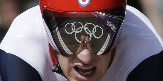 B. Wiggins sur son vélo