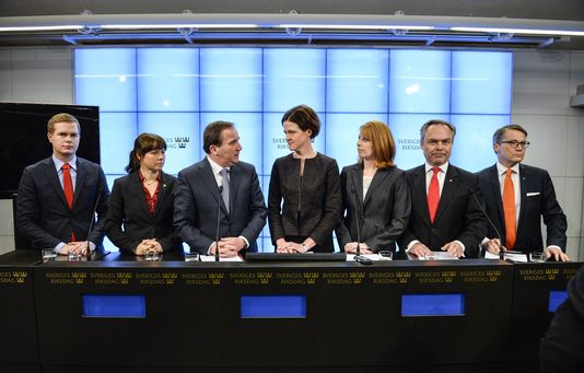 Les partis de gouvernement, en Suède, après la signature de l'accord