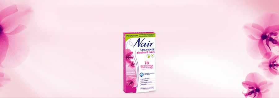 La marque Nair propose toute une gamme de produits pour l’épilation.