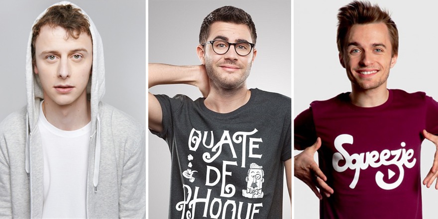 Les youtubers Squeezie, Norman et Cyprien sont devenus grâce à la vente de Talent Web SAS, société dont ils sont actionnaires