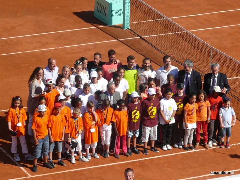 Les enfants de Roland-Garros, journée caritative, s'st tenue samedi matin sur les courts de Roland-Garros.