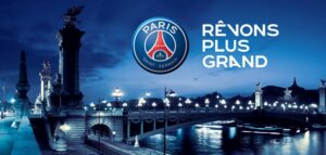 "Rêvons plus grand" est le slogan officiel du PSG depuis l'arrivée du Qatar en 2011 (© DR)