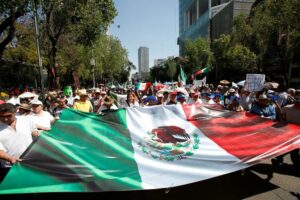 Les Mexicains contre Trump Ginette Riquelme - AFP