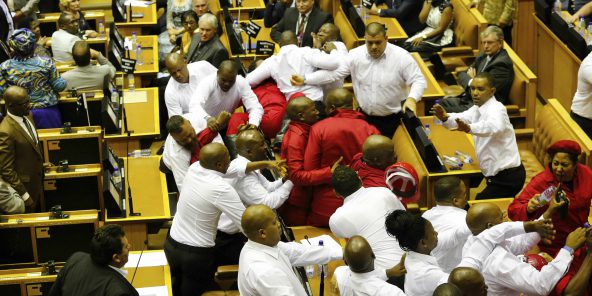 bagarre députés Afrique Du Sud