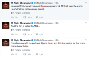M. Night Shyamalan annonce une suite pour Split et Incassable