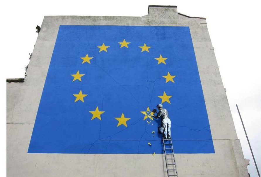 Banksy s'en prend cette fois-ci au Brexit dans sa dernière oeuvre