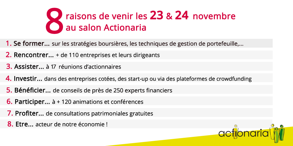 8 bonnes raisons de venir au salon Actionaria