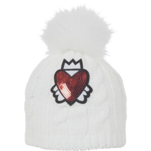 Bonnet blanc à pompon par Rossignol