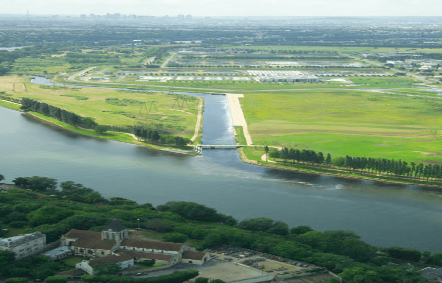 L'ensemble de l'usine d'épuration Achères Seine Aval qui s'étend sur 800 hectares et dont la modernisation a été lancée par un appel d'offres du SIAAP ©SIAAP
