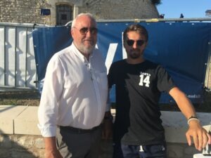 Patrice Déchelette ( Maire de Saint-Martin de Ré, à gauche) et Emmanuel Sémo (Président de VL) lors du concert à Saint Martin de Ré