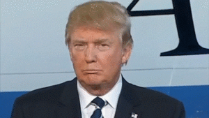 Donald Trump a annoncé samedi que les États-Unis allaient se retirer d'un traité sur les armes nucléaires conclu avec la Russie (crédit : giphy)