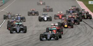 Départ du Grand Prix de F1 de Malaisie.