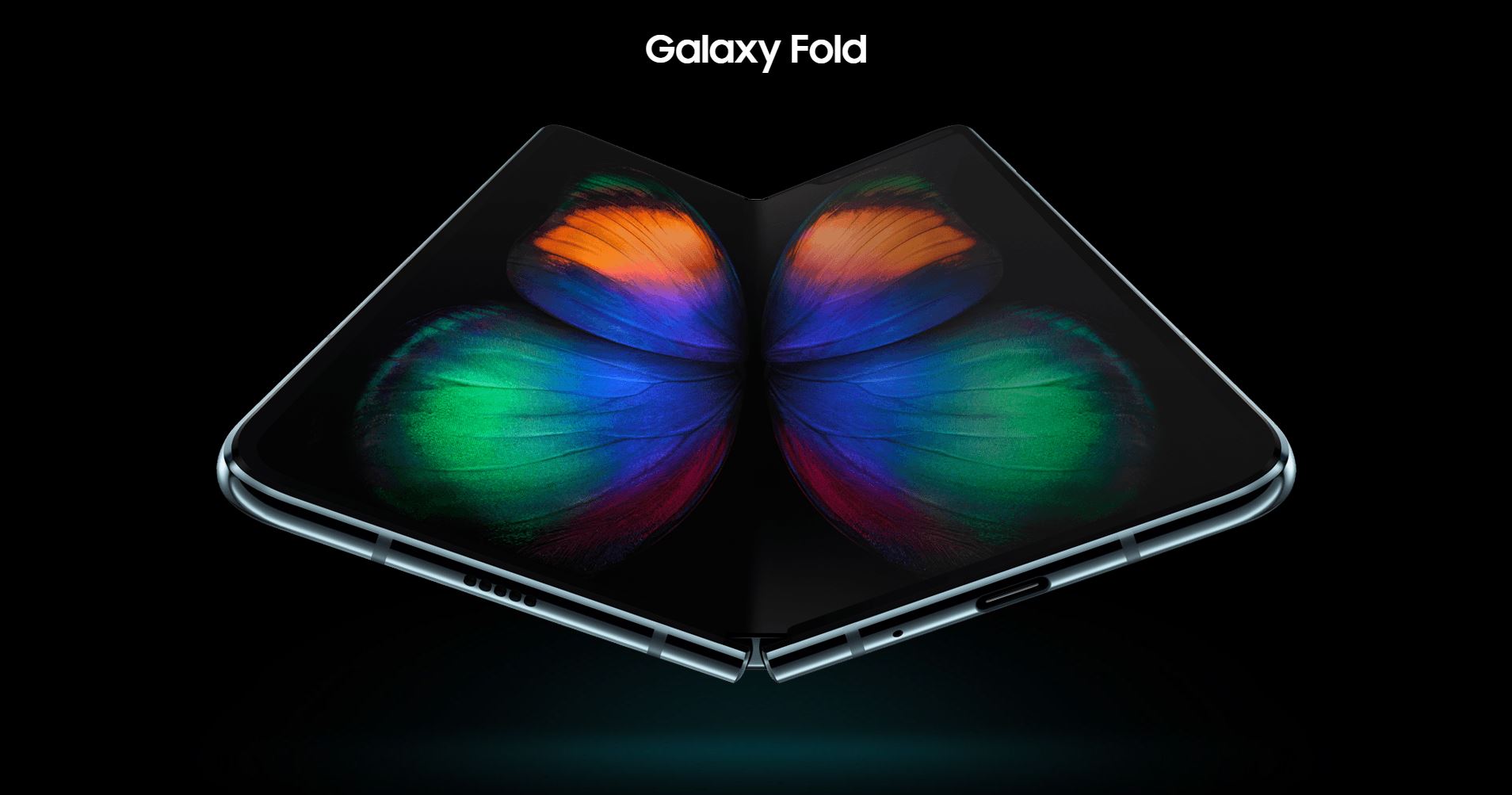 Photo du galaxy fold se repliant sur lui même