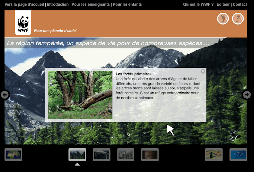 page du site de l'ONG WWF