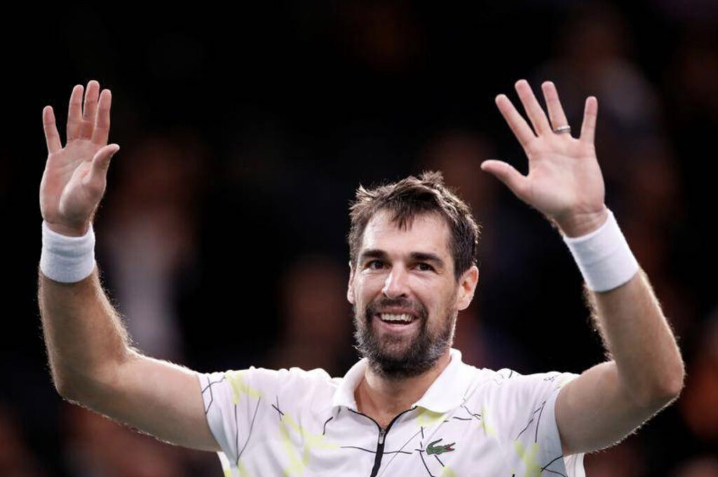 Jeremy Chardy apres sa victoire