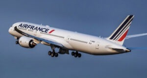 Avion en vol de la compagnie Air France
