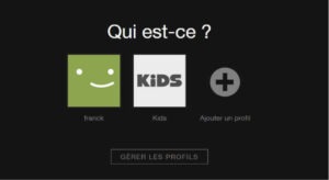 Choix du profil Netflix