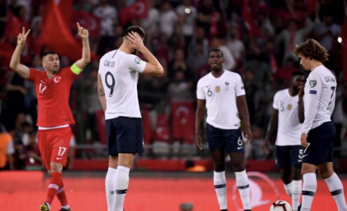 Photo lord de la défaite de la France face a la Turquie en juin dernier