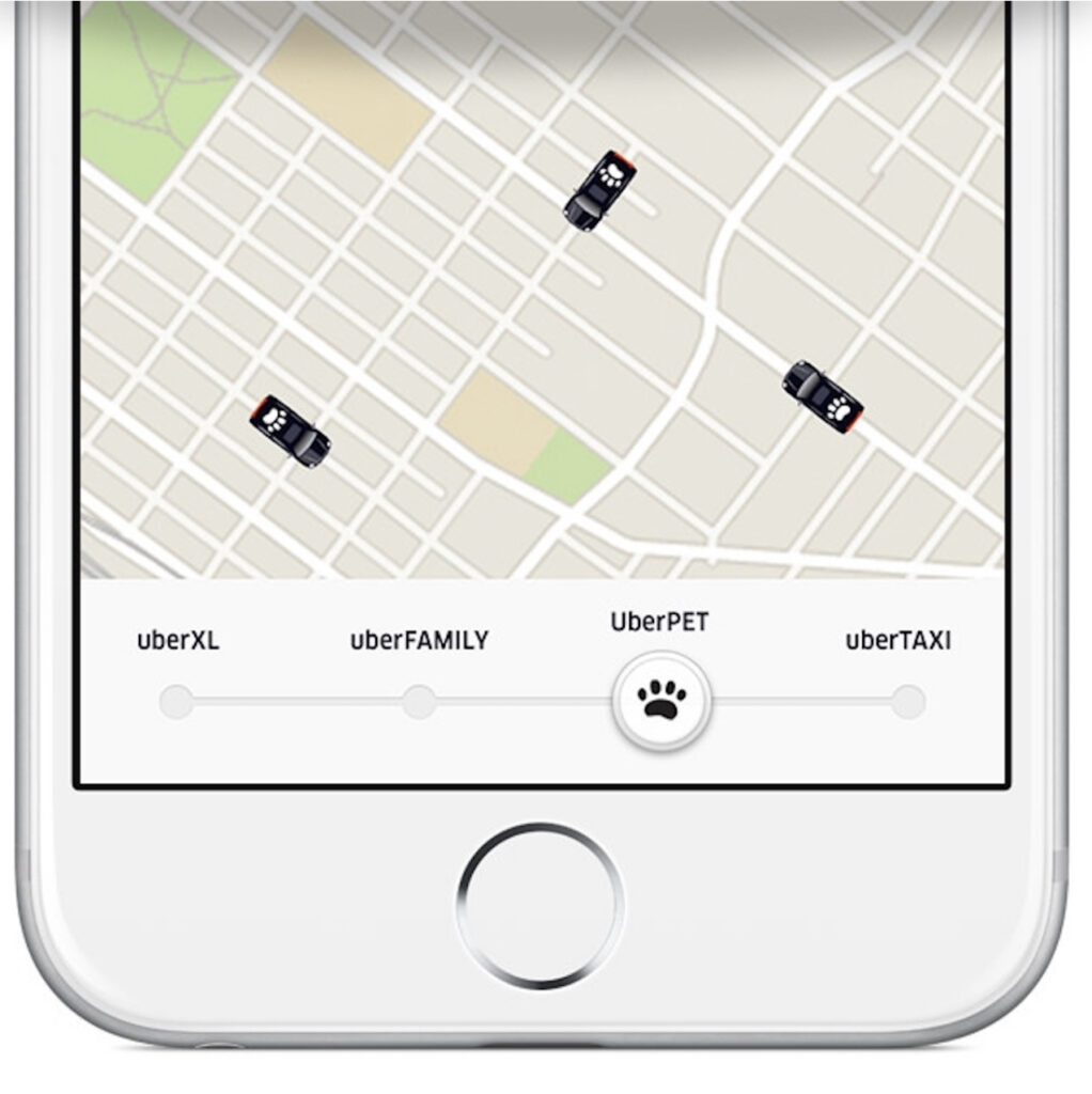 Intercale Uber avec Uber Pet
