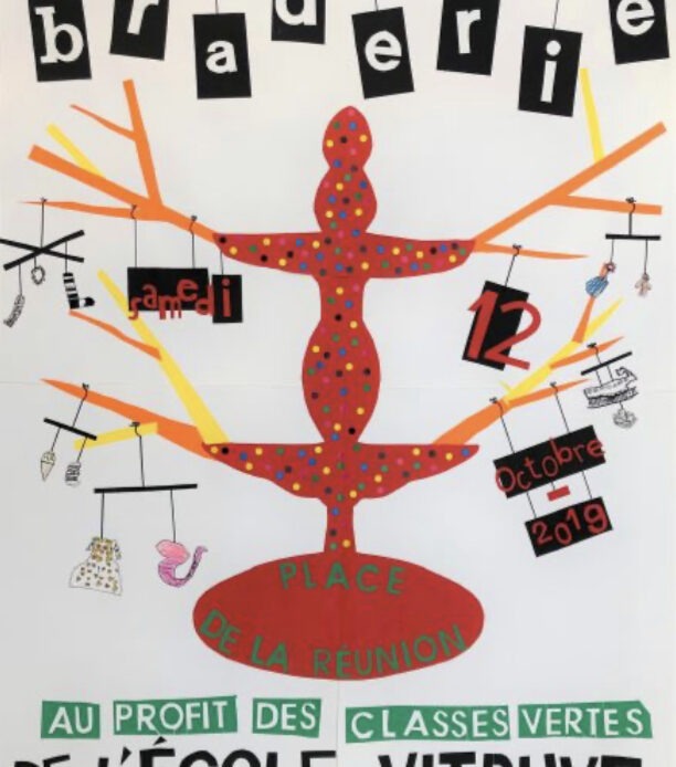 Affiche de la Braderie de l’école de Vitruve