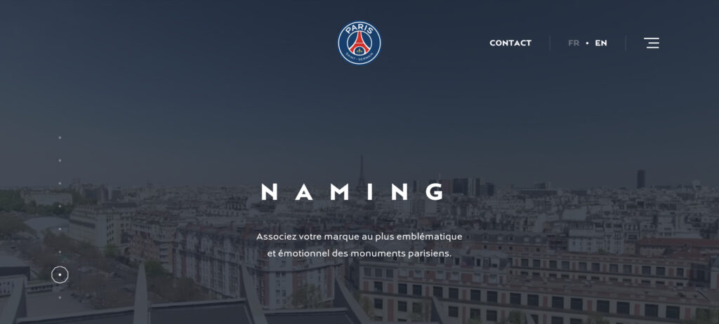 Aperçu du site pour le naming 
