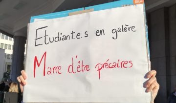 Affiche étudiant
« Etudiant.E.S en galère
Marre d’être précaires »