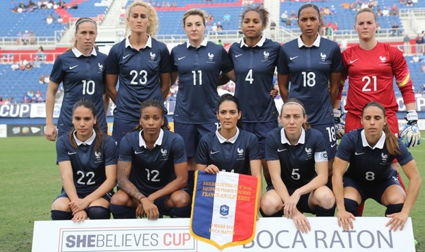 Les bleues lors de la She Believes Cup, compétition semblable au futur Tournoi de France