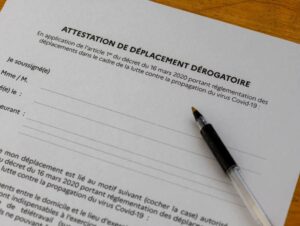 Attestation de déplacement