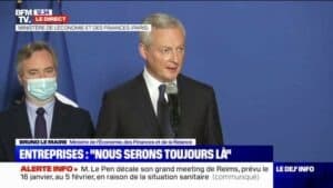bruno le maire aide aux entreprises les plus impactées mesures soutien covid-19 omicron JPG