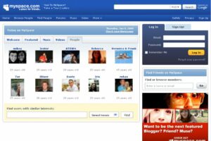 MySpace nostalgie page d'accueil