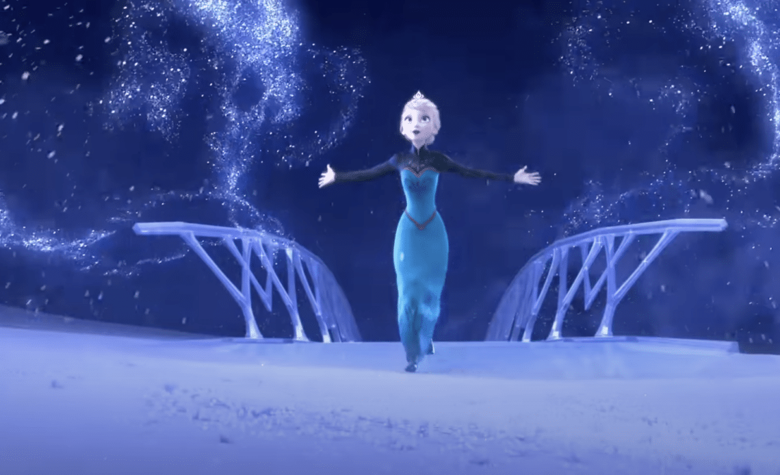 Image du clip Libérée, Délivrée avec Elsa. ©Disney