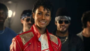 Jaafar Jackson dans le rôle Michael Jackson dans le premier opus du film Michael
