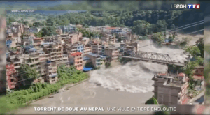 Rportage TF1 sur la coulée de boue au Népal