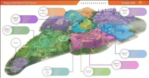 Plan d'un des parcs Dragon Ball dans le monde